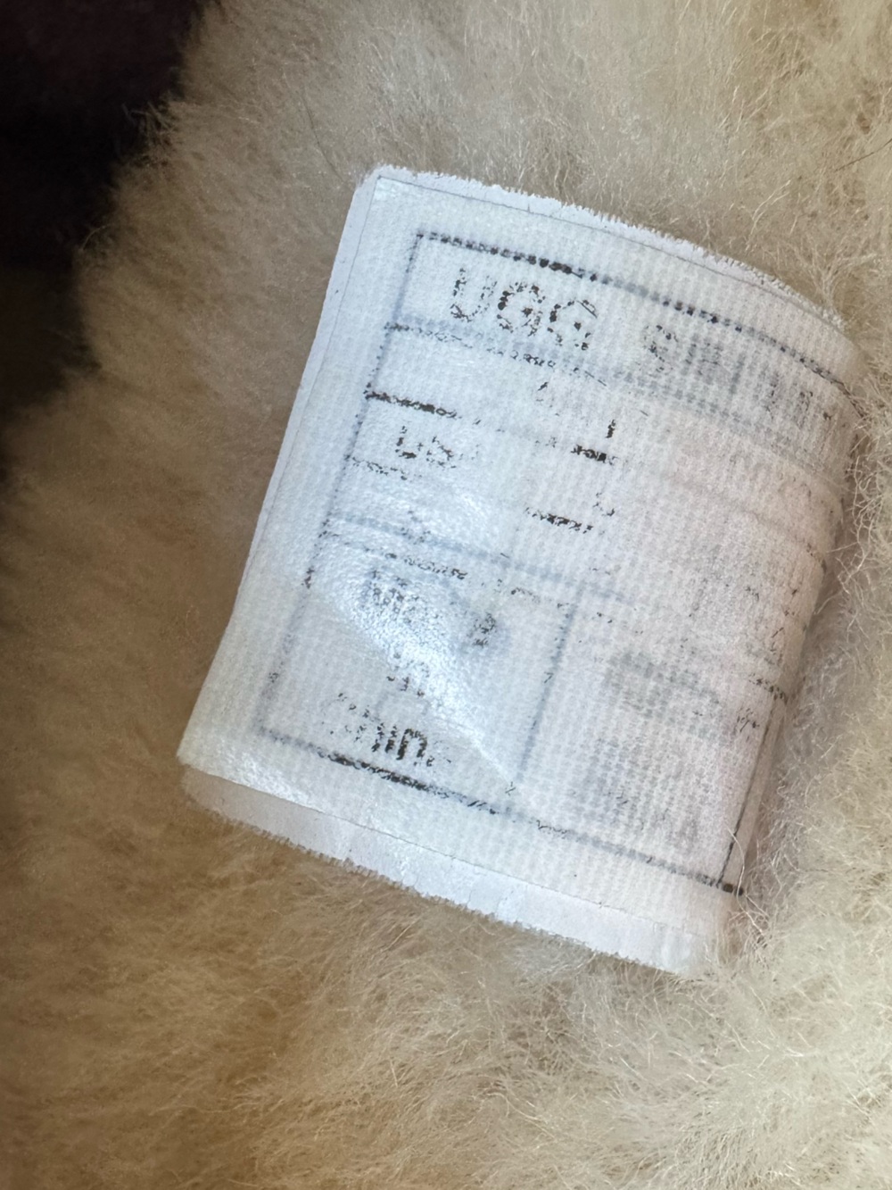 UGG Classic Mini boots in chestnut suede w/all-over embossed logo. Size 8 - Picture 8 of 10